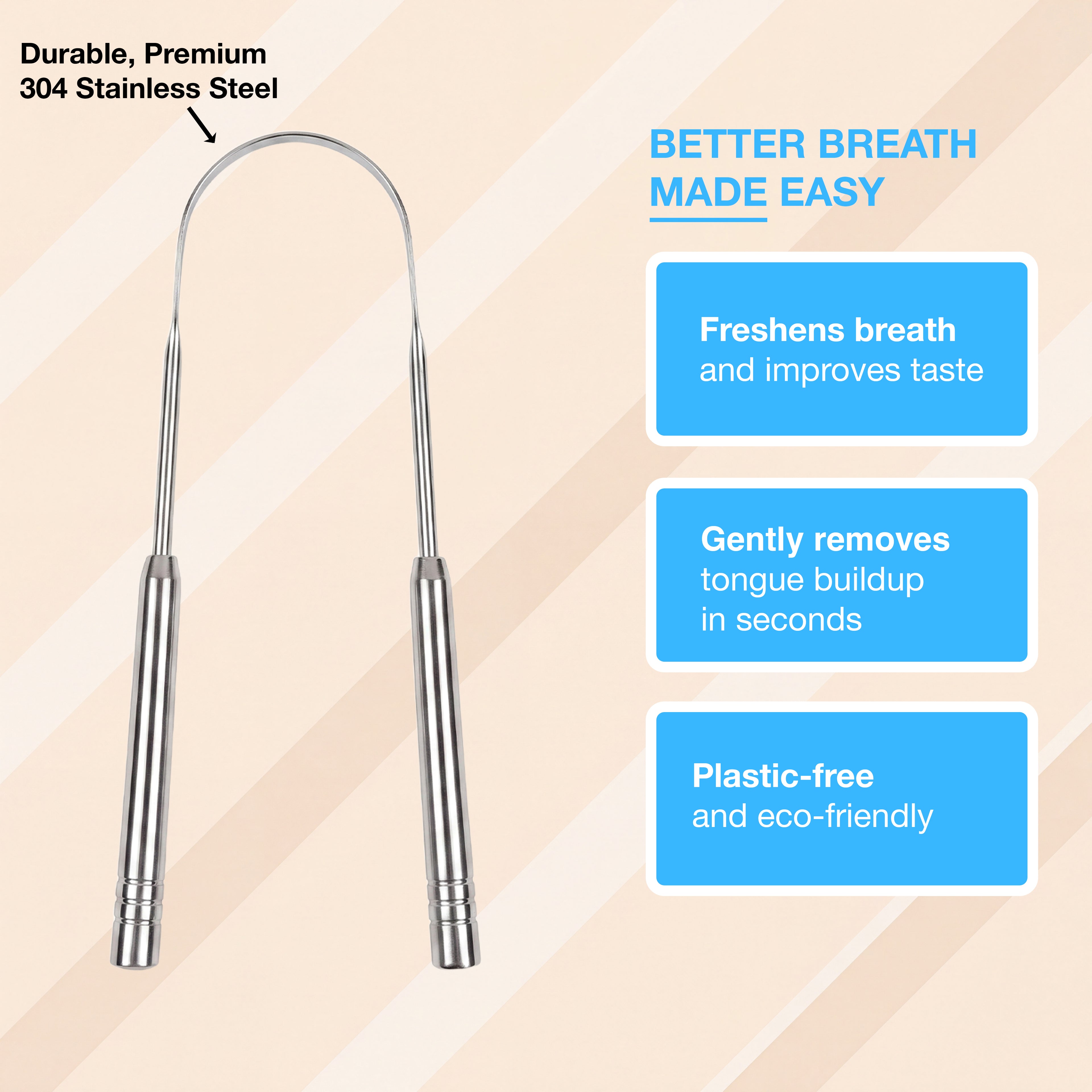 Metal Tongue Scraper (2-Pack)