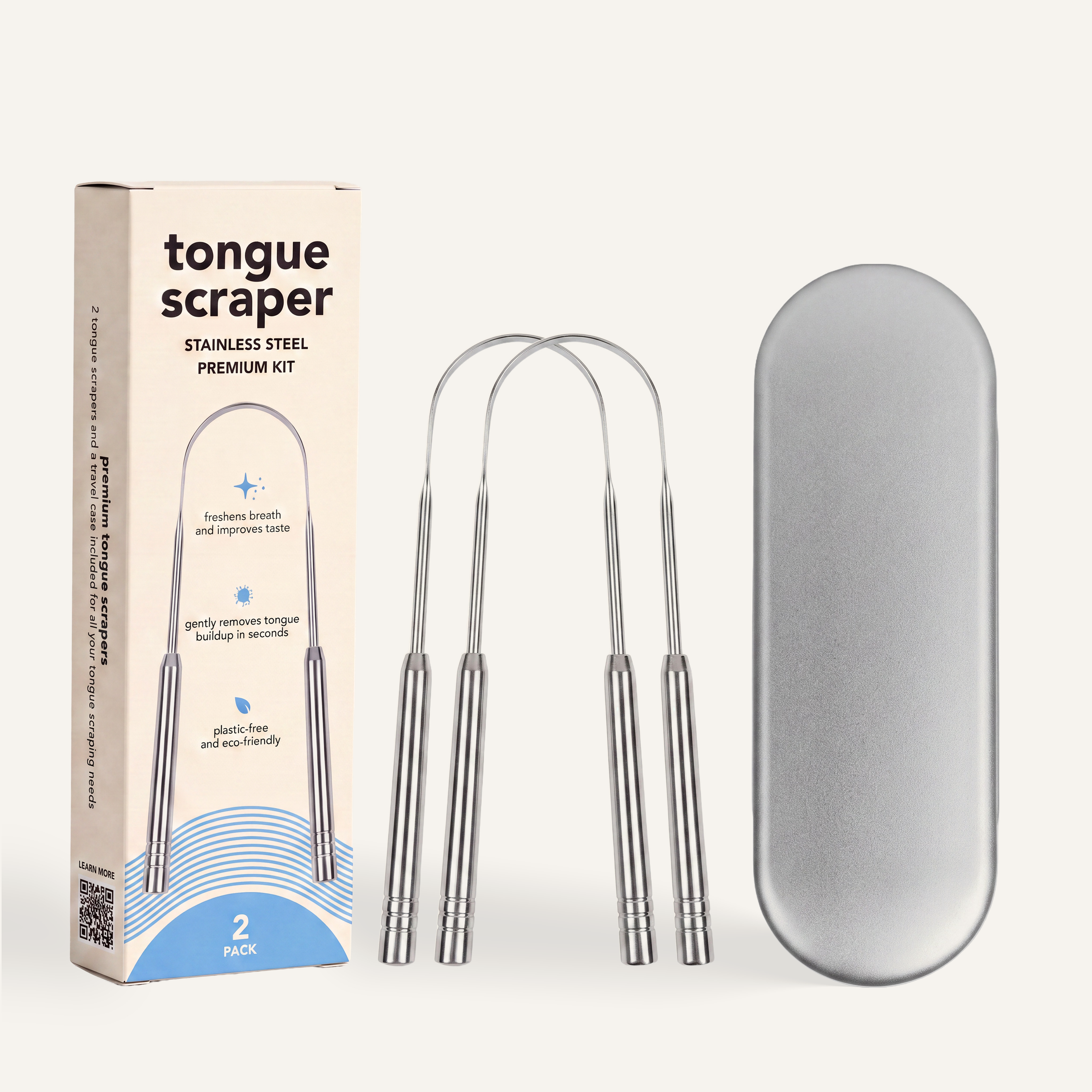 Metal Tongue Scraper (2-Pack)